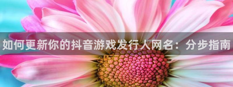 新航娱乐的创始人背景是什么：如何更新你的抖音游戏发行人网名：分步指南